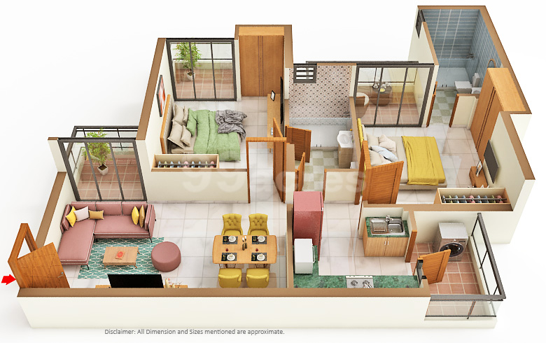 3 BHK + Servant