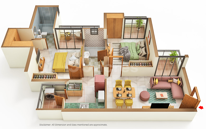 3 BHK + Servant